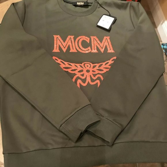 MCM Logo Pullover winter Moss Green - Picture 4 of 8